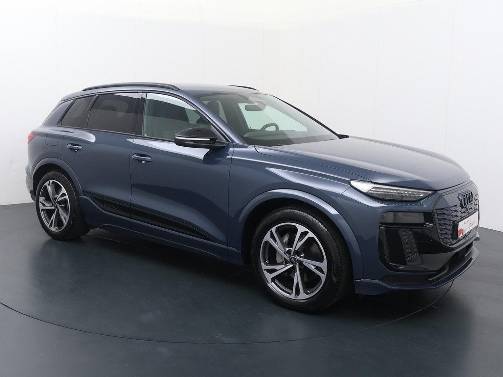 Audi Q6 e-tron S edition 100 kWh | 388 PK | SoH 97% | Warmte, Auto's, Audi, 12 maanden, Gebruikt, Blauw, Leder en Stof