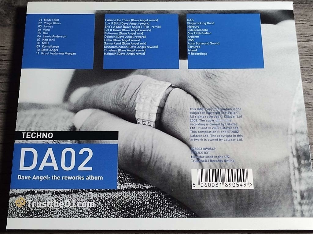 Dave Angel ‎– DA02 [The Reworks Album], Ophalen of Verzenden, Zo goed als nieuw, Disco