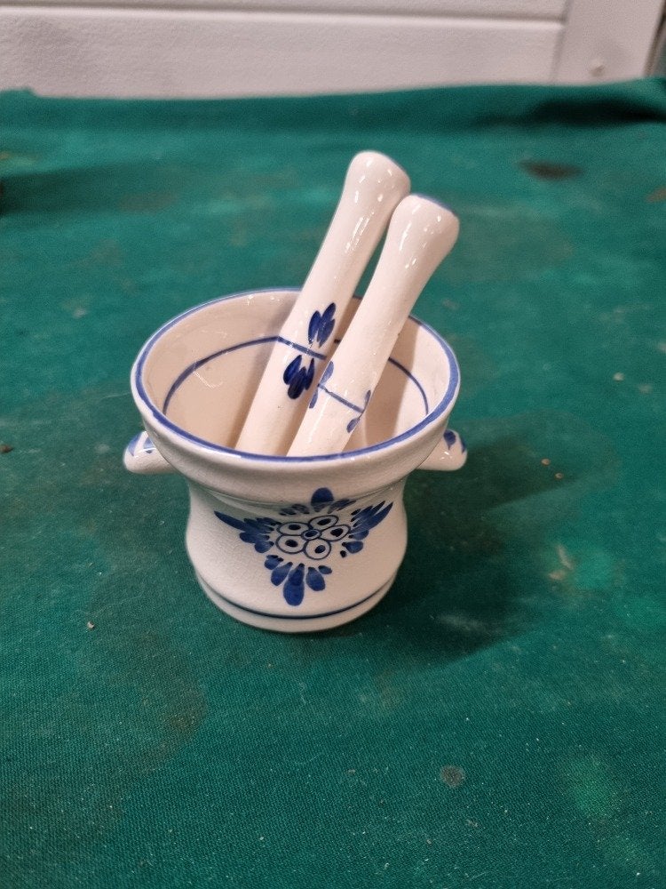 vijzel apotheker met 2 stampers delfts vintage, Ophalen of Verzenden, 'T Olde Gre-j, Info@toldegrej.nl, Endepoelstraat 20f Didam