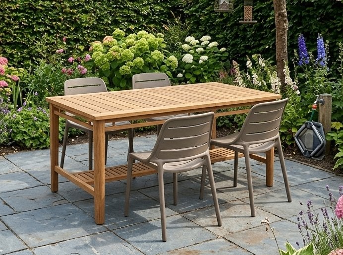 Tuinset Teak | Voorraad opruiming | 50% korting, Tuin en Terras, Tuinsets en Loungesets, Ophalen, 4 zitplaatsen, Teakhout, Nieuw