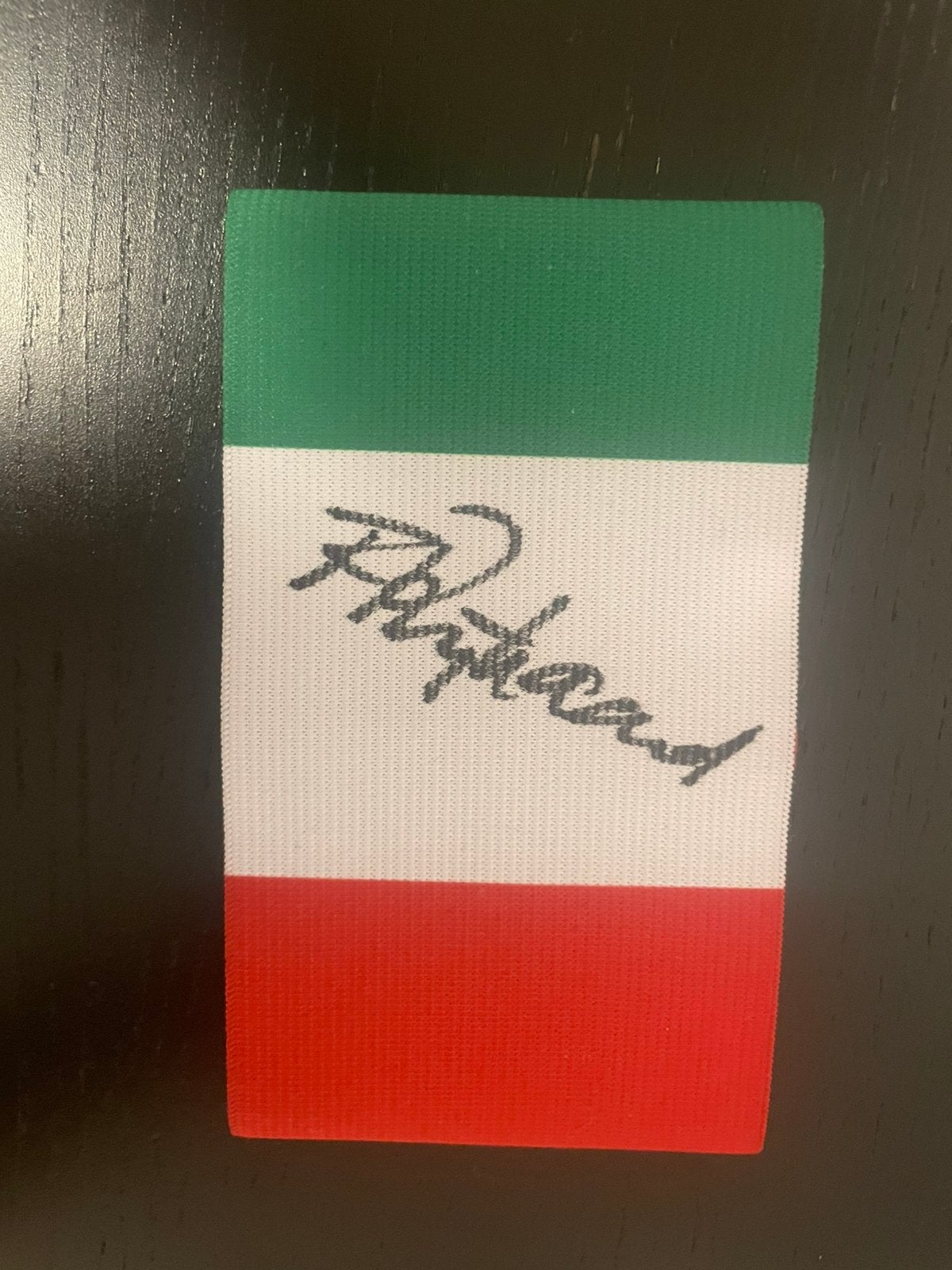 Gesigneerde Italiaanse aanvoerdersband Rijkaard, Ophalen of Verzenden, Zo goed als nieuw, Buitenlandse clubs, Shirt