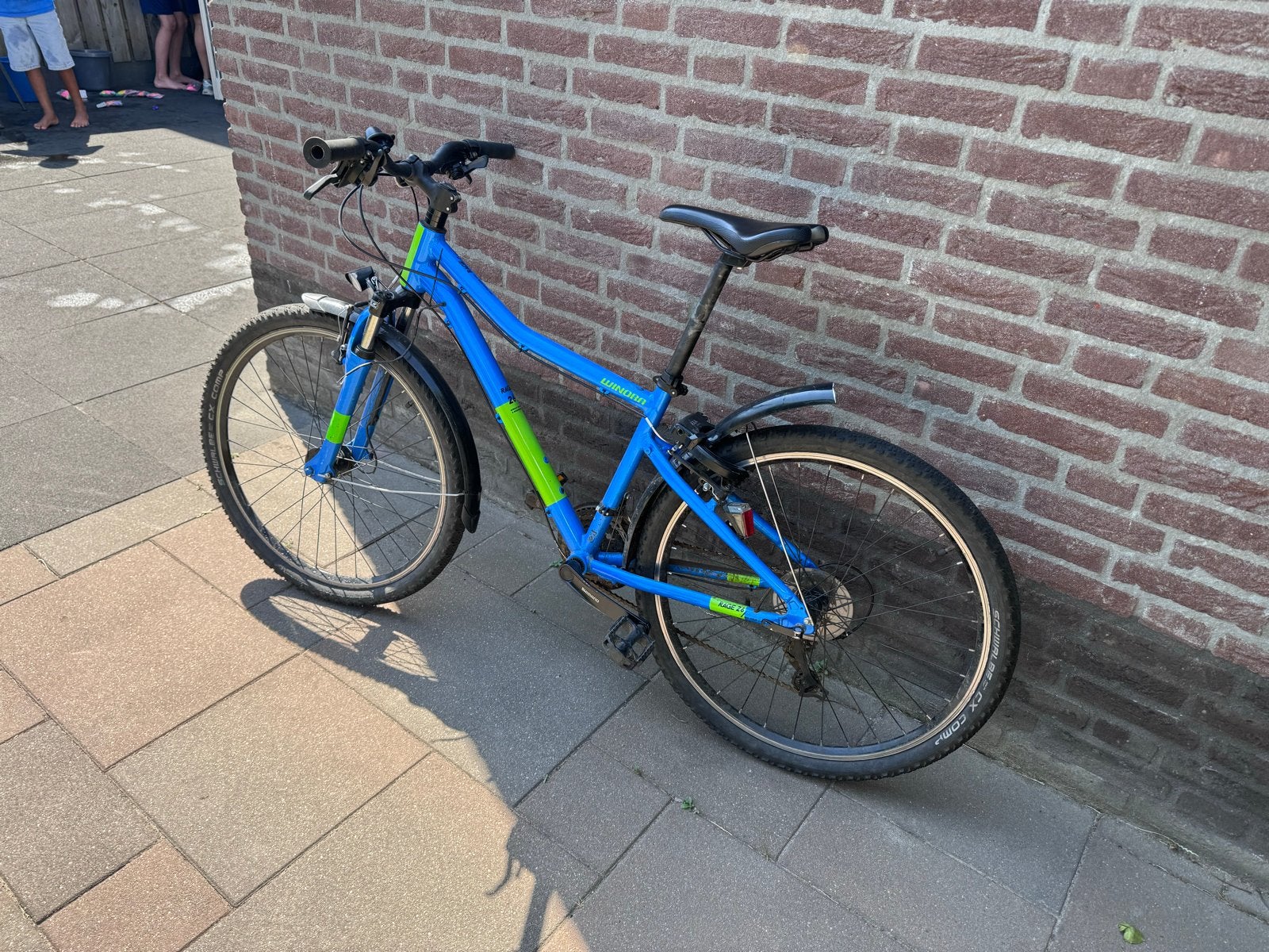 Mountainbike - Blauw/Groen - Gebruikt of oud ijzer, Gebruikt, Hardtail, 53 tot 57 cm, Ophalen