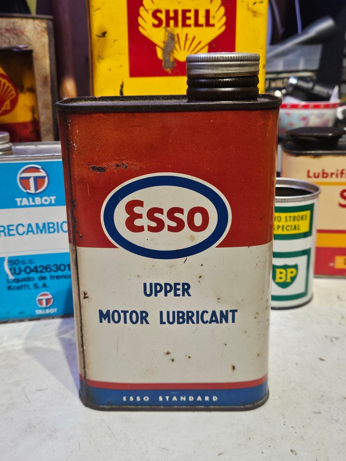 Esso olieblik 1 liter Esso standard jaren 50, Ophalen of Verzenden, Gebruikt, Overige