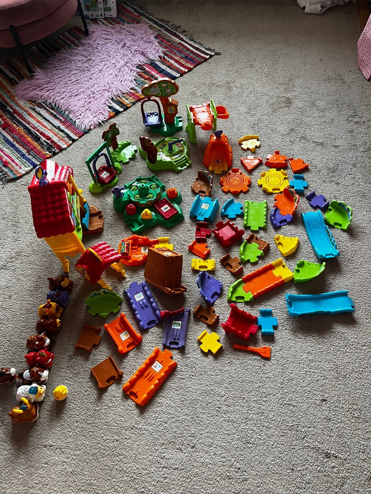 Vtech Zoef Zoef Dieren Speelset - 55 onderdelen & 10 dieren, Ophalen of Verzenden, Zo goed als nieuw, Jongen of Meisje