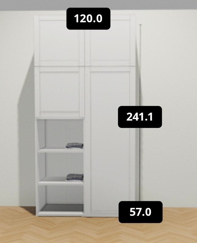 IKEA Kast Plasta, Ophalen, 100 tot 150 cm, 200 cm of meer, Modern, Functioneel