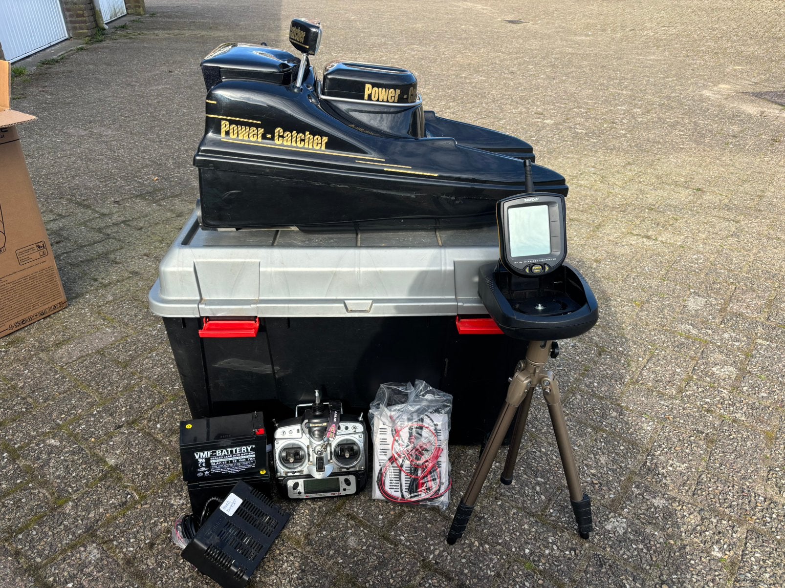 Complete powercatcher voerboot, Watersport en Boten, Hengelsport | Karpervissen, Zo goed als nieuw, Overige typen, Ophalen of Verzenden