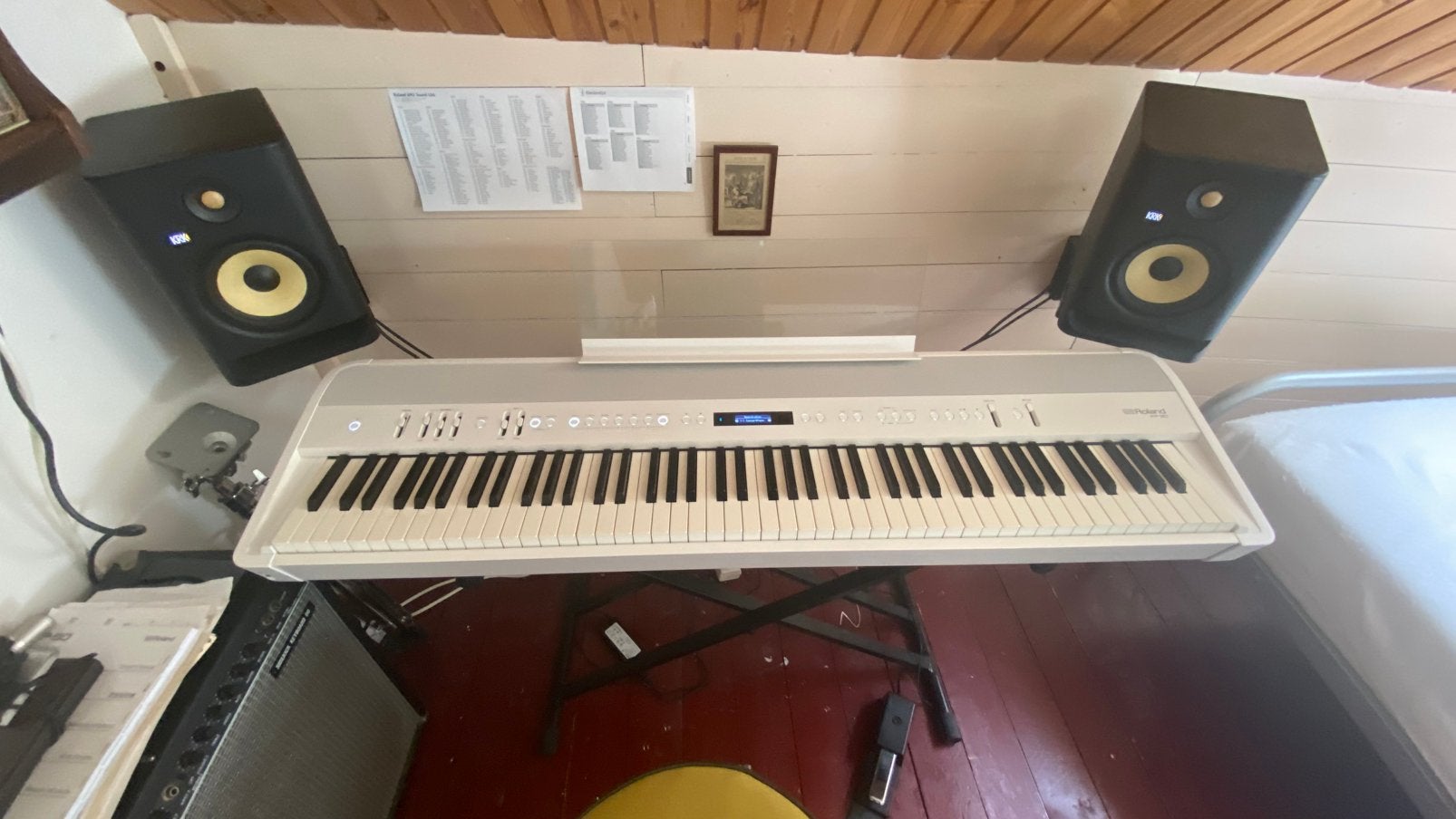 Perfecte Roland FP-90 inclusief 2 stuks KRK Rokit 7 speakers, Ophalen, 88 toetsen, Roland, Zo goed als nieuw