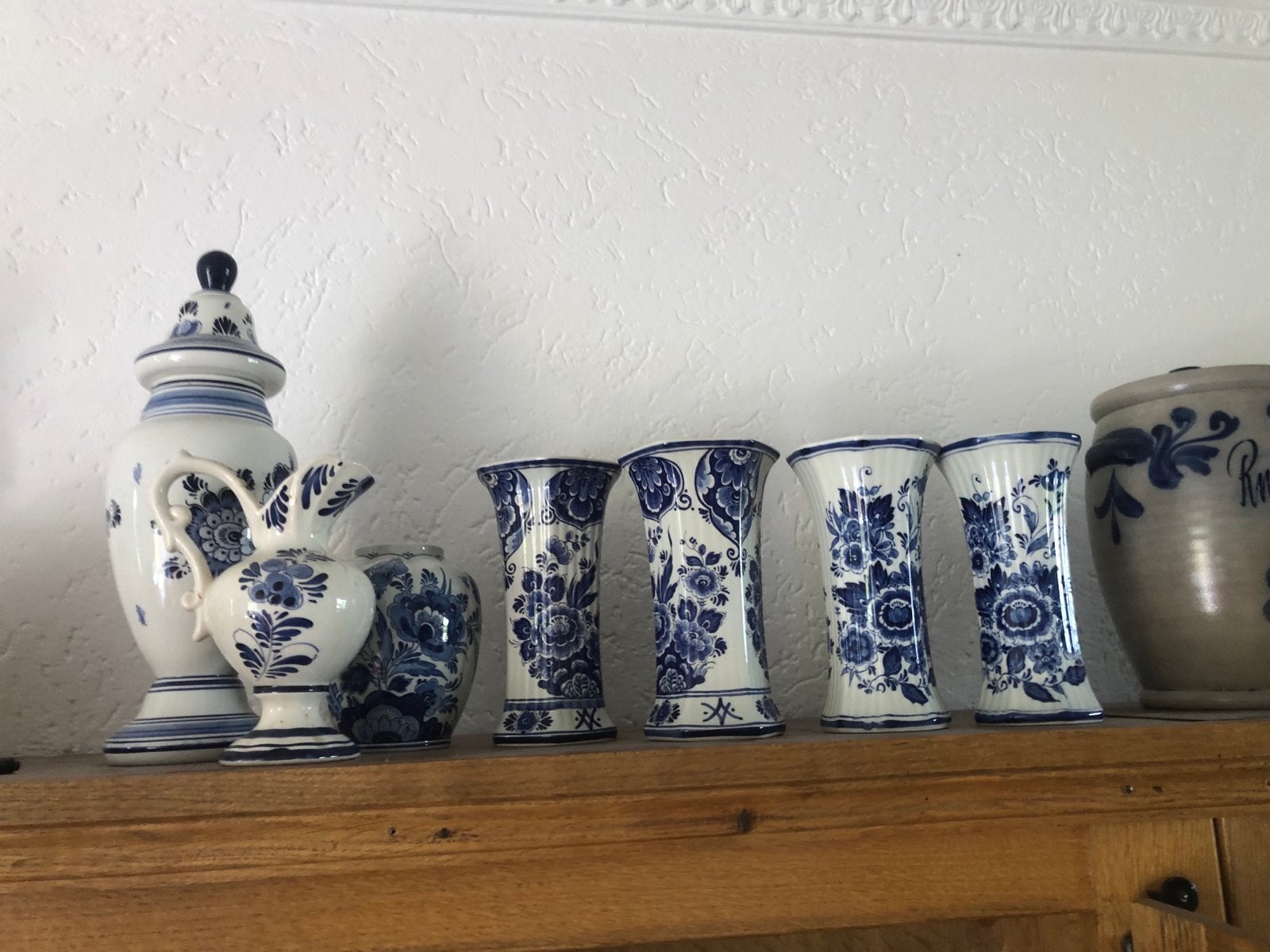 Prachtig Delfts Blauw aardewerk set - handgeschilderd, Antiek en Kunst, Ophalen