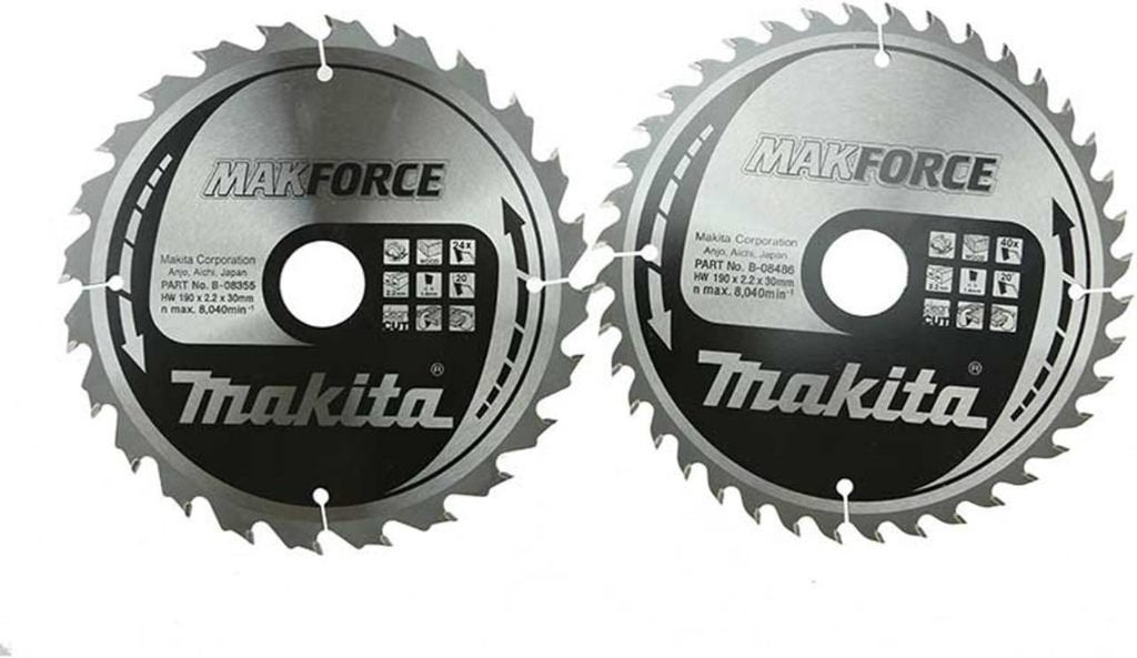 Zaagbladen Makita 2 stuks B-49323, Cirkelzaag, ., 70 mm of meer, Nieuw