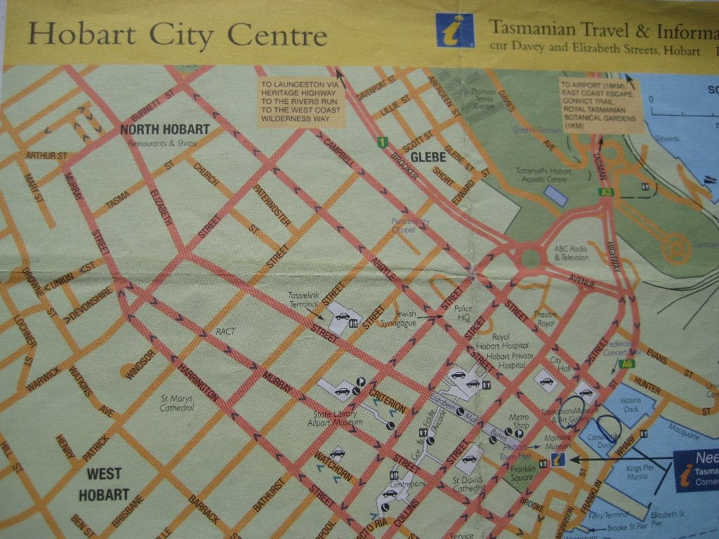 stadsplan van Hobart (TAS), Gelezen, Overige gebieden, Verzenden, 2000 tot heden