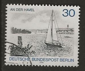 Berlijn 42, zeilbootje, Verzenden, BRD, Gestempeld