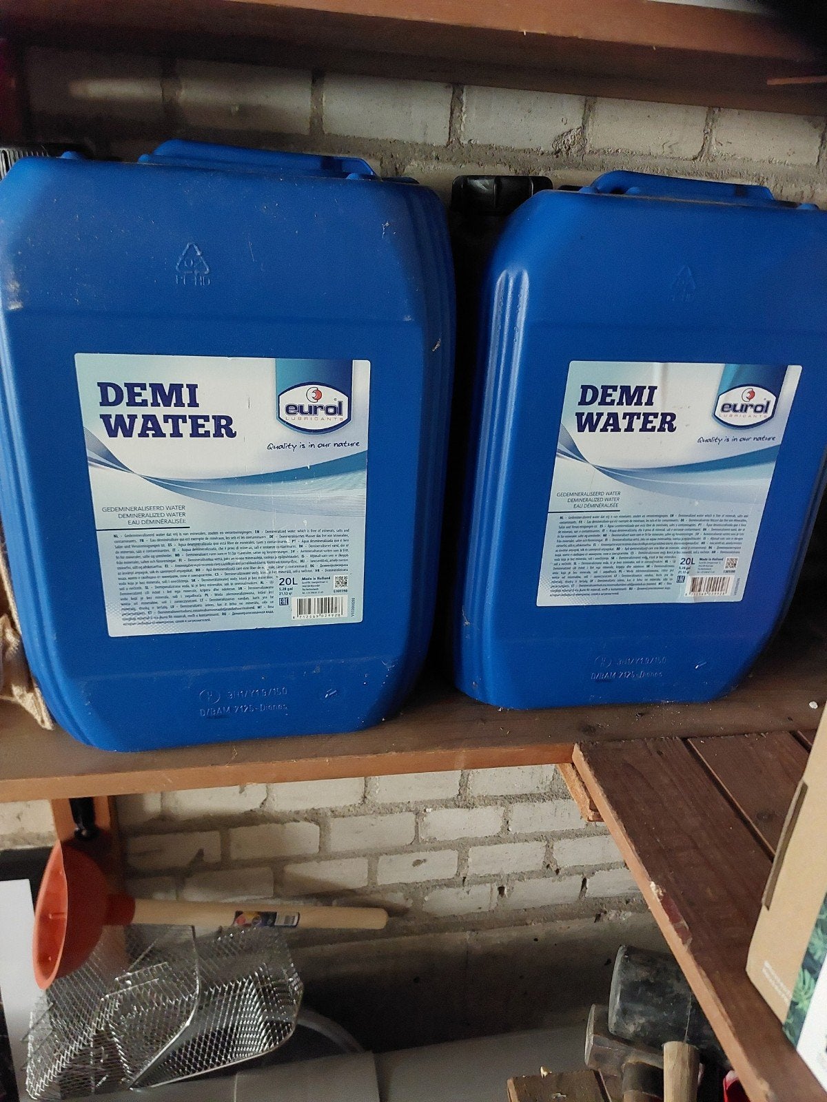 Eurol Demi Water - Gedemineraliseerd Water 20L, Ophalen