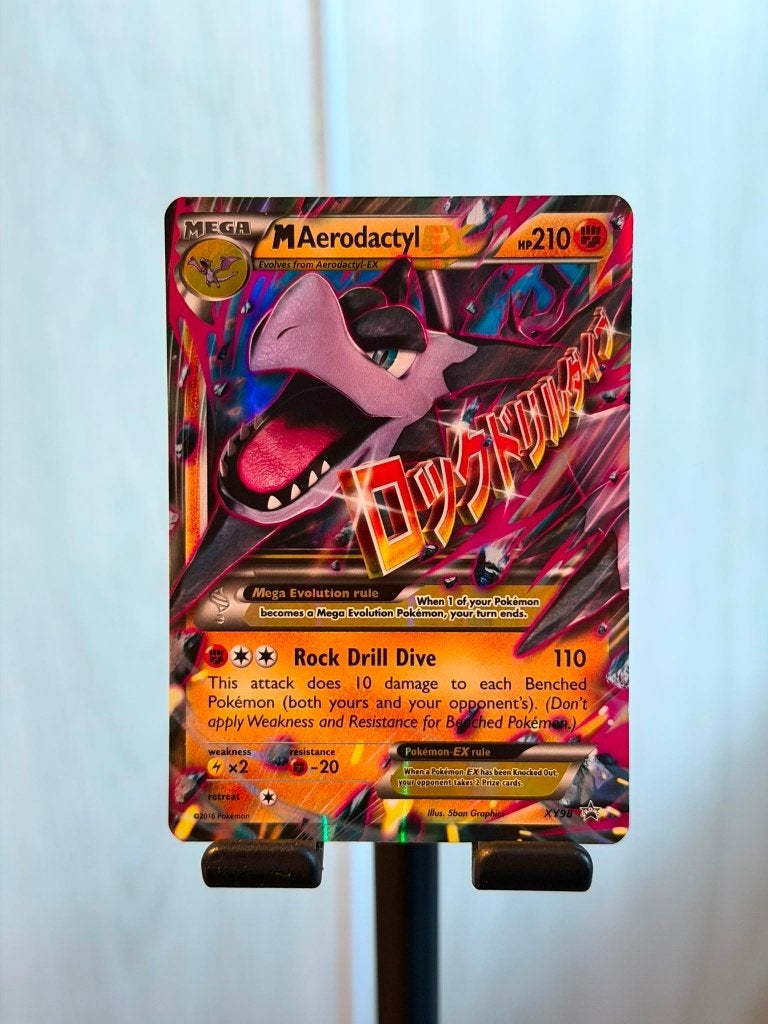 M Aerodactyl EX XY98 XY Black Star Promos Promo EXC, Verzenden, Zo goed als nieuw, Losse kaart, Foil