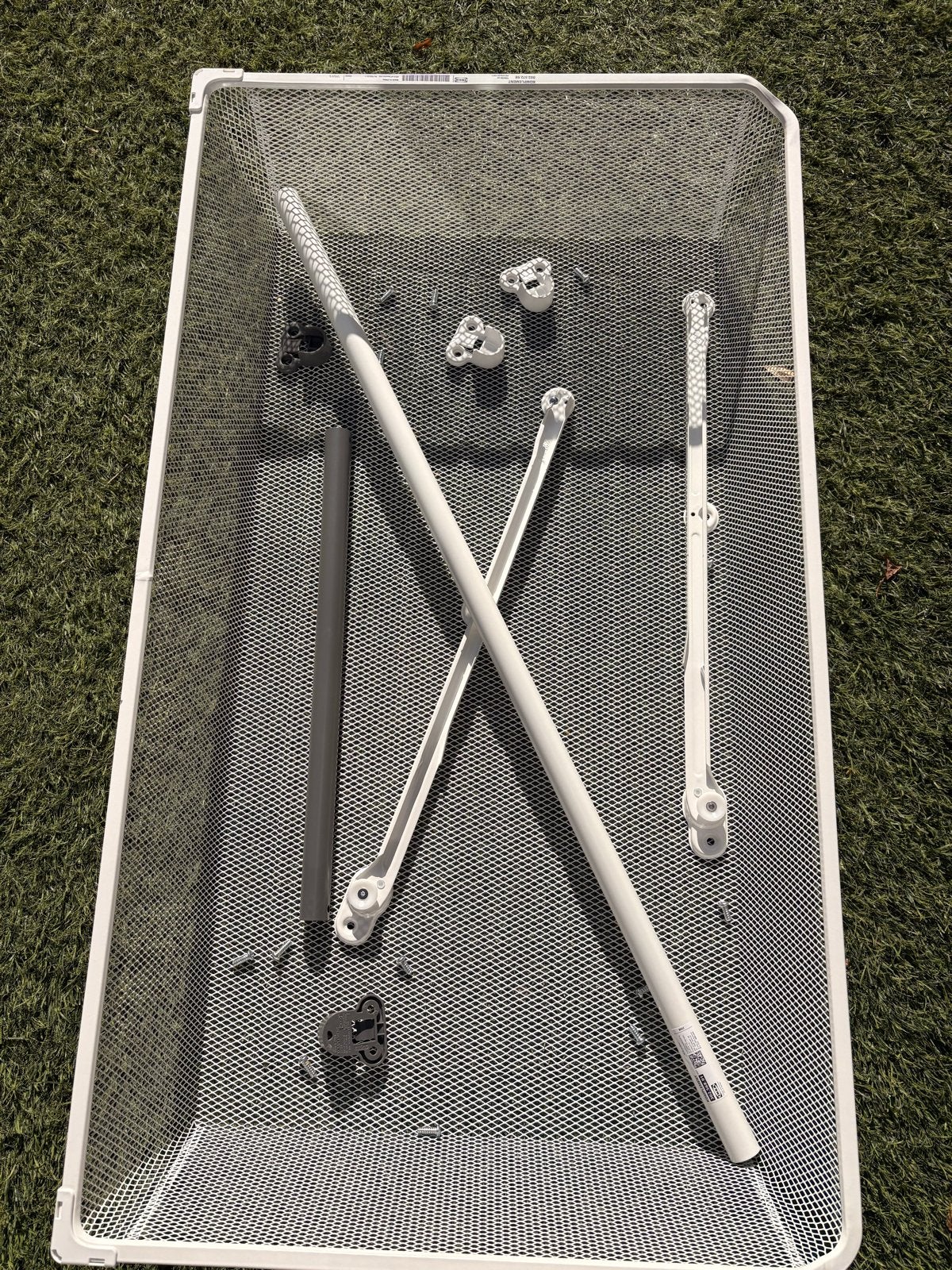 IKEA Draadmand met 2 Kledingroedes - 1m Breed, Ophalen, Gebruikt, 50 tot 100 cm, Metaal