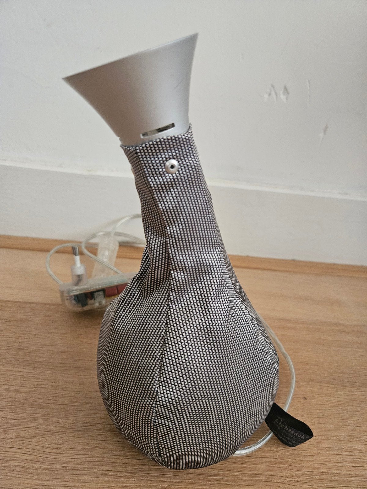 Design lampje (lightsack), Huis en Inrichting, Gebruikt, Ophalen of Verzenden, Inclusief lichtbron, Zilver