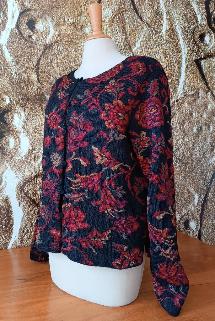 💖Prachtig Arana 100% Alpaca wollen vest Intarsia S/M, Verzenden, Zo goed als nieuw, Maat 38/40 (M), Overige kleuren