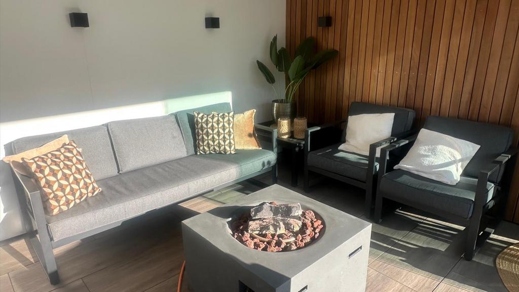 Loungeset aluminium met grijze kussens, Tuin en Terras, Ophalen, Zo goed als nieuw, Aluminium