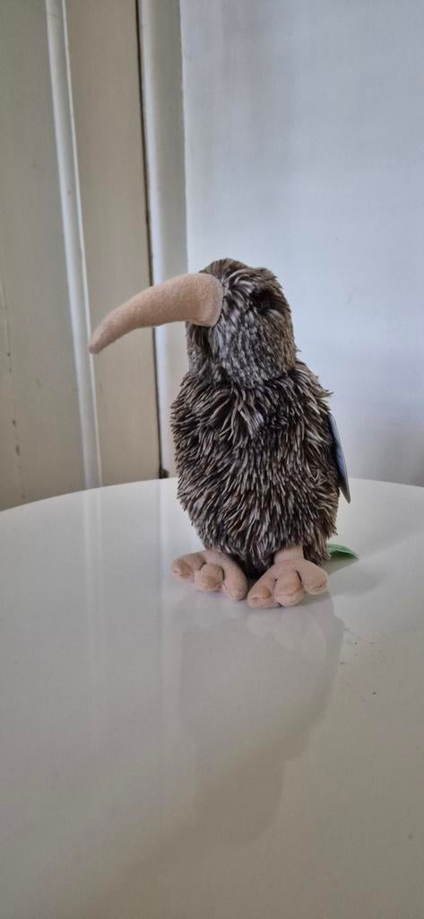 Pluche kiwi vogel Antics met geluid, Ophalen of Verzenden, Bruin, Met geluid, Klein (minder dan 20 cm)