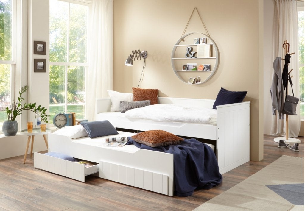 Ronny kajuitbed (met slaaplade) - 90x200 - Wit, Niet ingevuld, Niet ingevuld, Nieuw, Ophalen of Verzenden