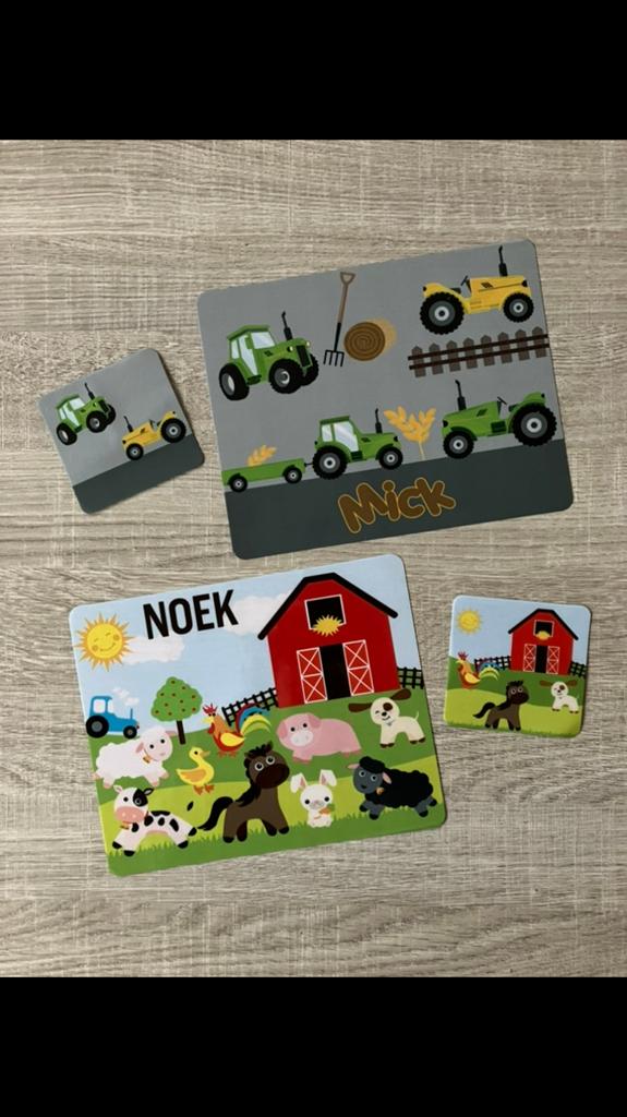 Leuke persoonlijke placemat en onderzetter, Ophalen of Verzenden, Nieuw