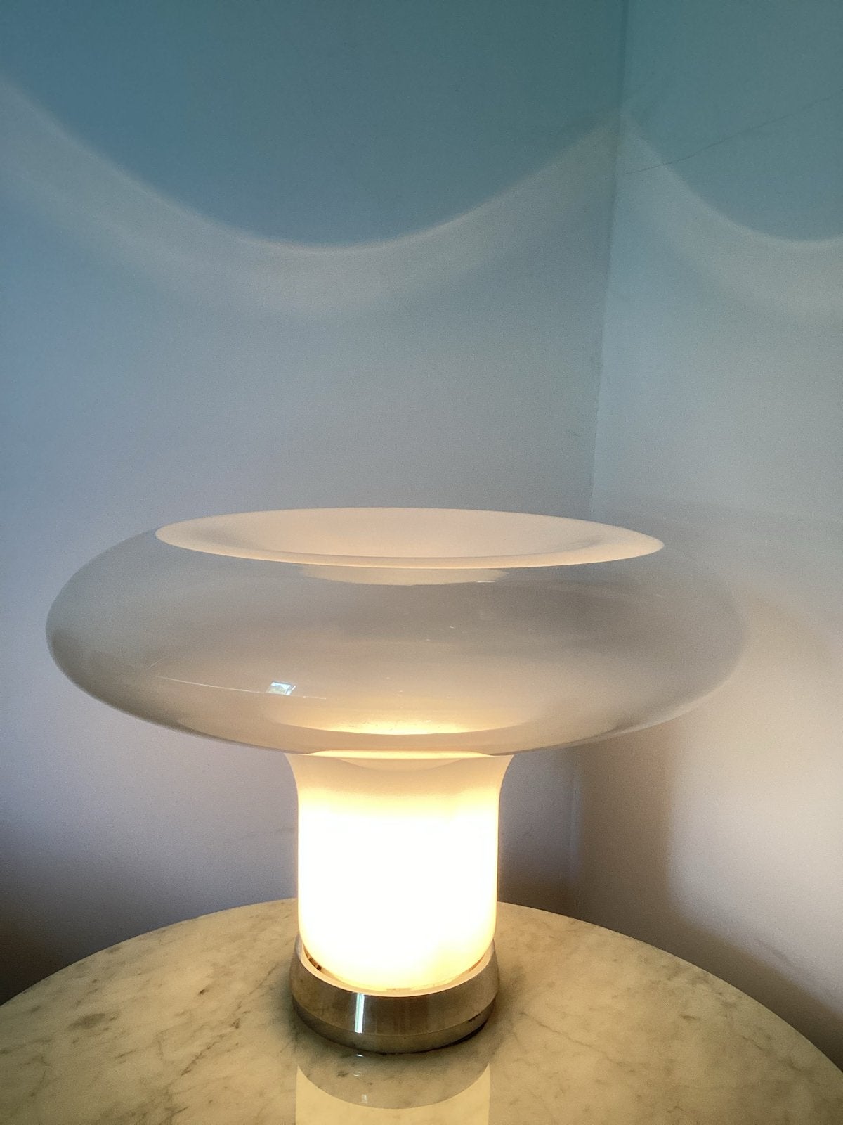 Artemide Lesbo tafellamp - Angelo Mangiarotti design icoon, Ophalen, Dimbaar, Vintage, Wit
