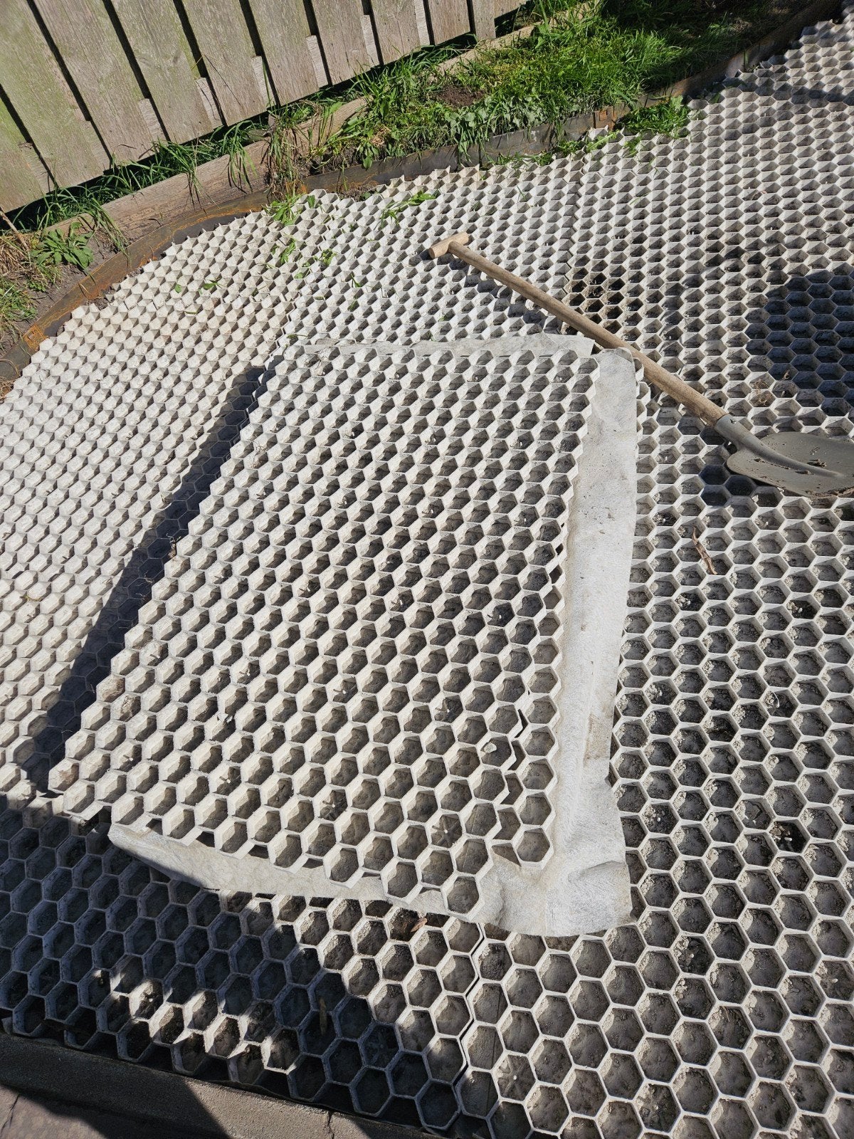 grindmatten wit, Tuin en Terras, Ophalen, Gebruikt, Wit, Overige materialen