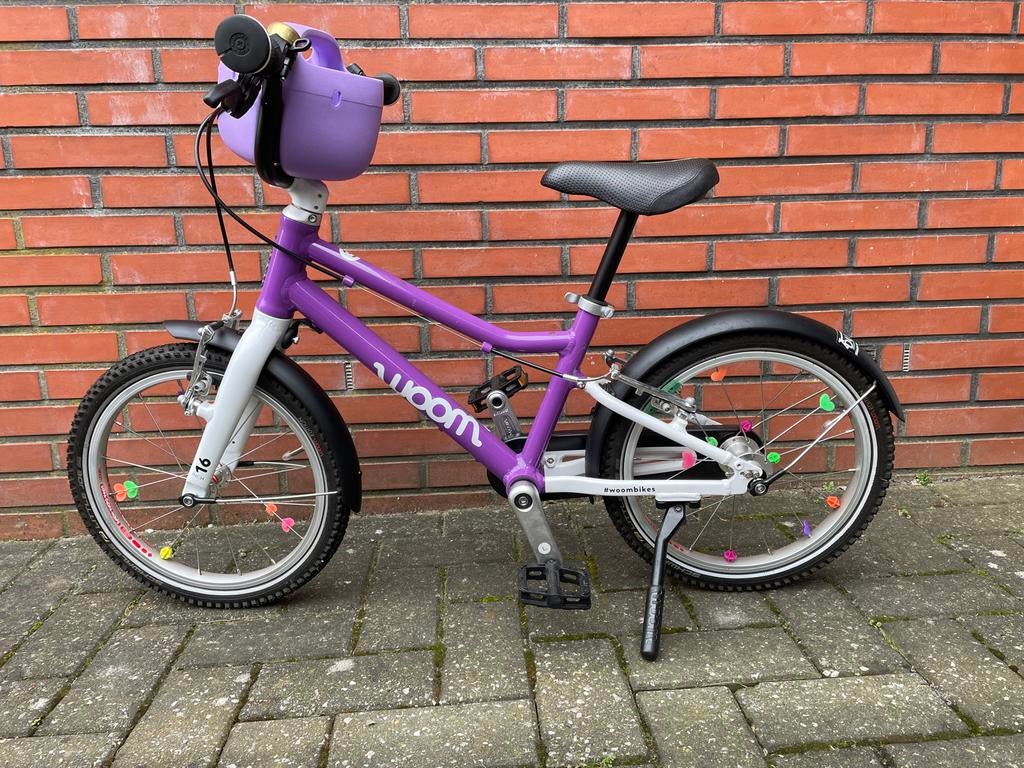 Woom 3 kinderfiets, zo goed als nieuw, Fietsen en Brommers, Ophalen, Zo goed als nieuw, Velgrem, 16 tot 20 inch