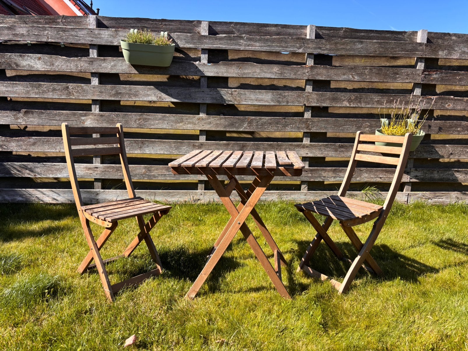 Ikea ASKHOLMEN Bistro Tuinset Hout, Ophalen, Zo goed als nieuw, Hout, 2 zitplaatsen