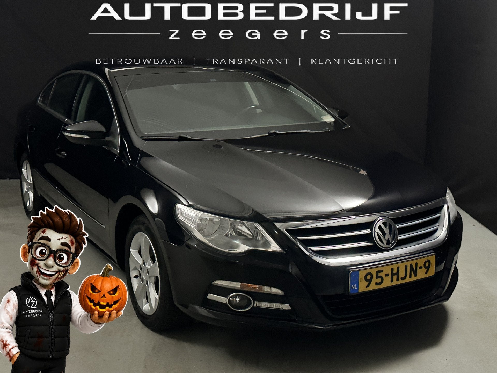 Volkswagen Passat CC 2.0 TSI *Automaat*MultiMedia*, 4 cilinders, 1984 cc, 4 stoelen, Zwart