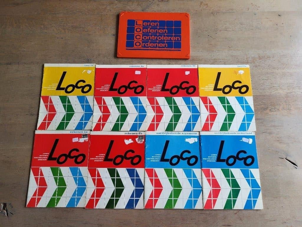 Vintage Loco maxi doos met 8 boekjes, Ophalen of Verzenden, Gebruikt, Puzzelen