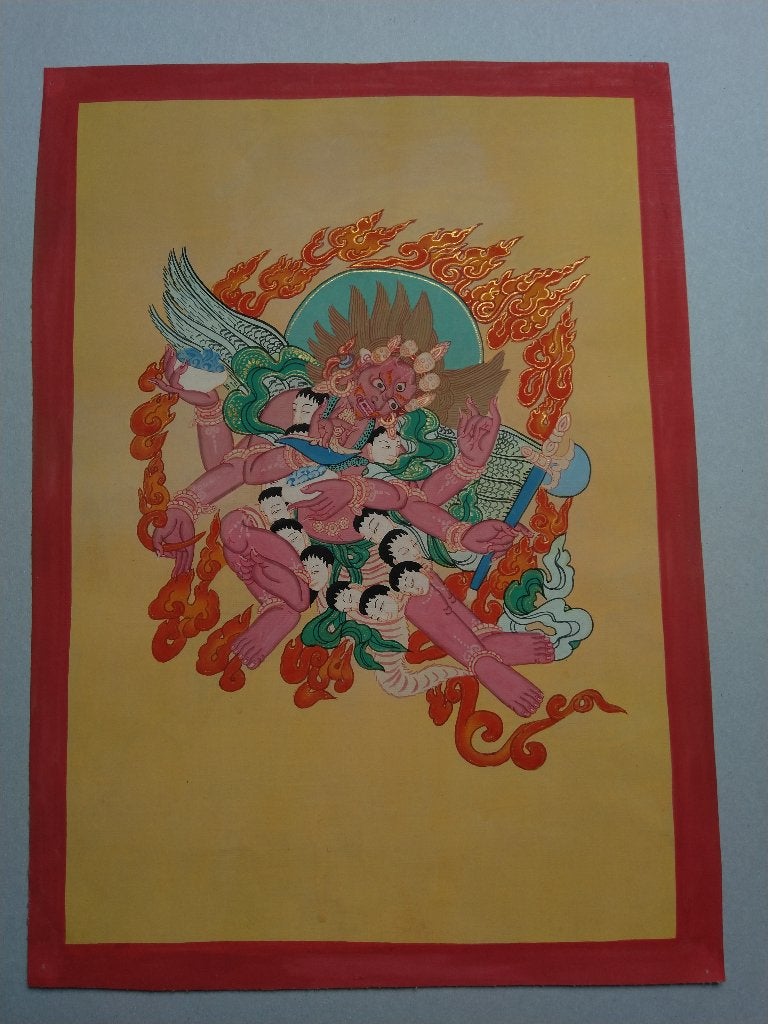Tibetaanse Thangka: Hayagriva, Ophalen of Verzenden