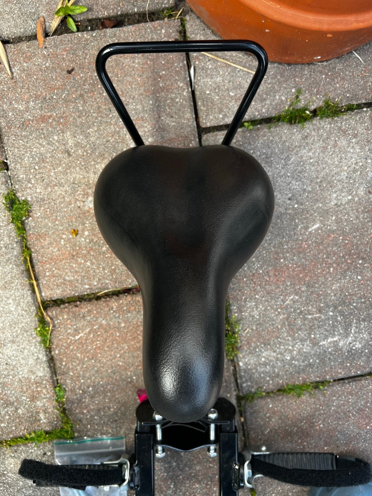 Zadelzitje op stang, model 3, Voorzitje, Ophalen, 15 t/m 25 kg, Gebruikt