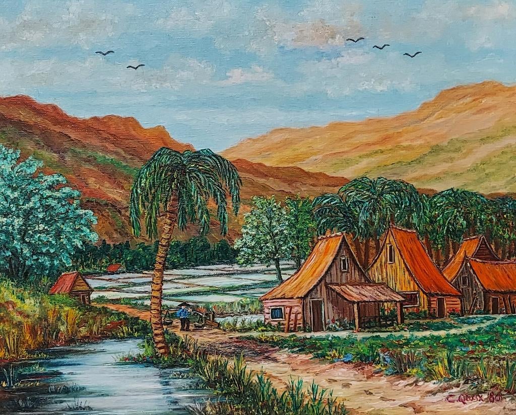 Cor Quax - (1927 - 2008) op vakantie in Indonesië, Antiek en Kunst, Ophalen of Verzenden