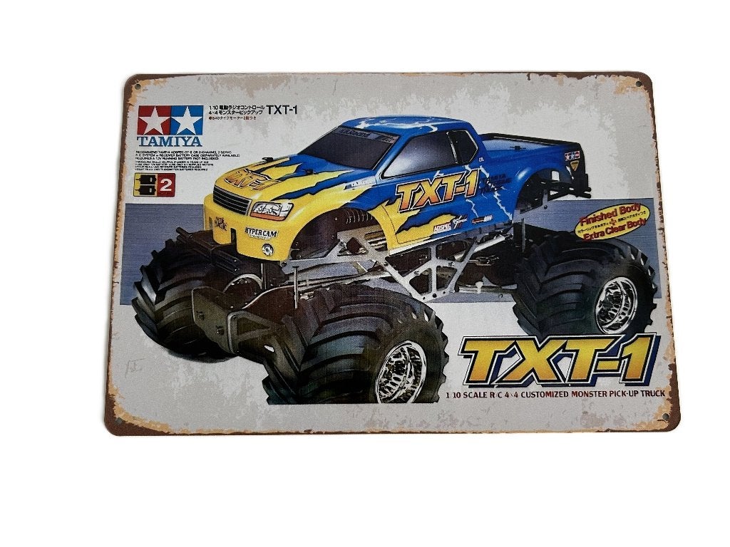 Tamiya Boxart metalen bord 20x30cm TXT-1 nieuw, Ophalen of Verzenden, Nieuw, Overige schalen, Onderdeel
