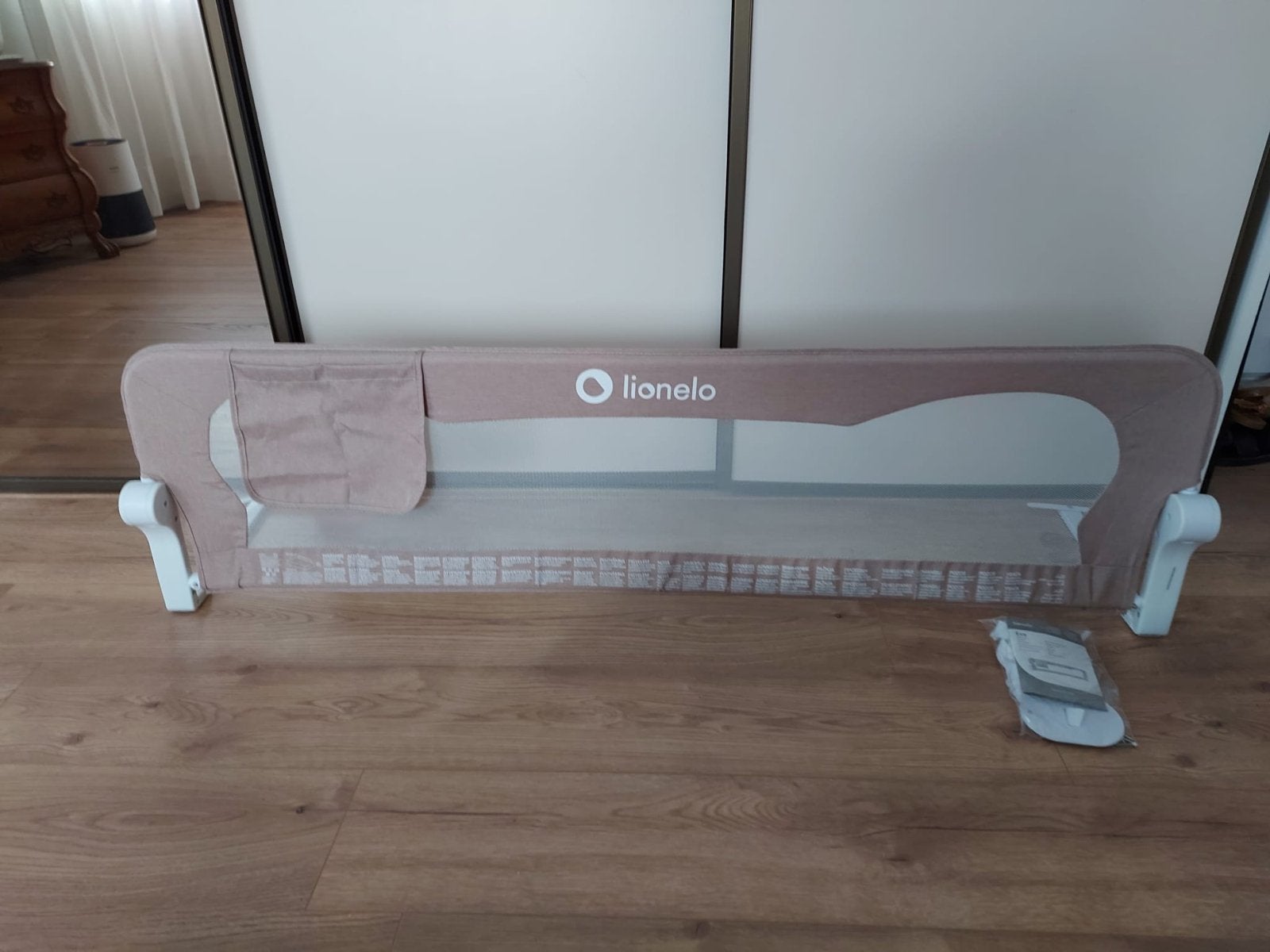 Lionelo bedhekje Eva - Zo goed als nieuw, Ophalen, Eenpersoons, Beige, 190 cm of minder