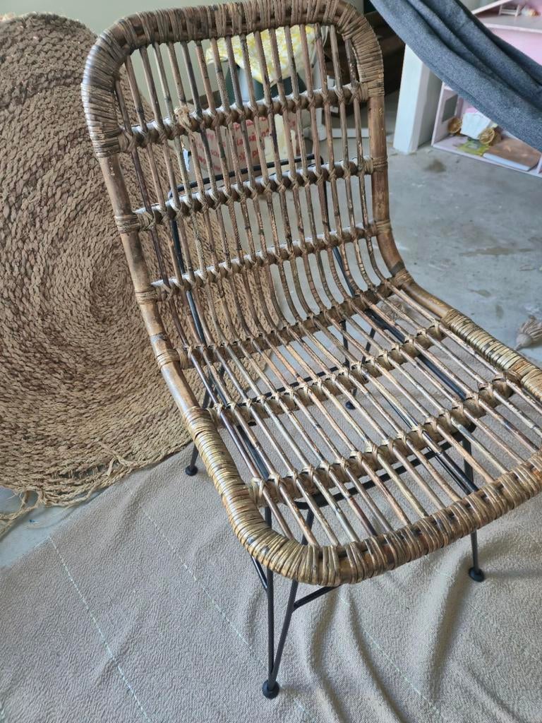 Mooie ,bamboe  stoel!, Huis en Inrichting, Stoelen, Ophalen, Zo goed als nieuw, Eén, Ibiza
