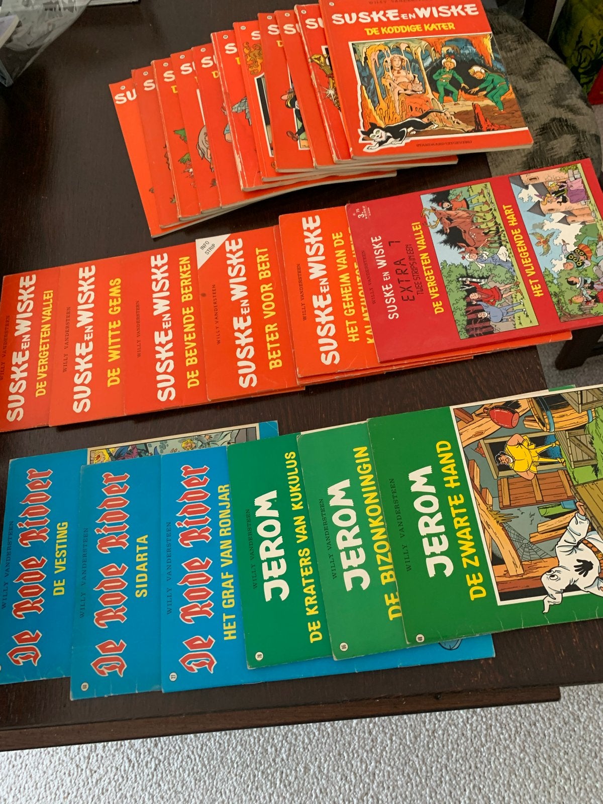 Grote collectie Suske en Wiske, Jerom en De Rode Ridder, Boeken, Stripboeken, Gelezen, Meerdere stripboeken, Ophalen