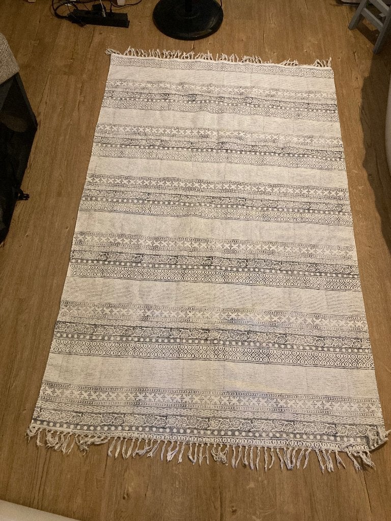 Vloerkleed, Ophalen, 100 tot 150 cm, Grijs, Zo goed als nieuw