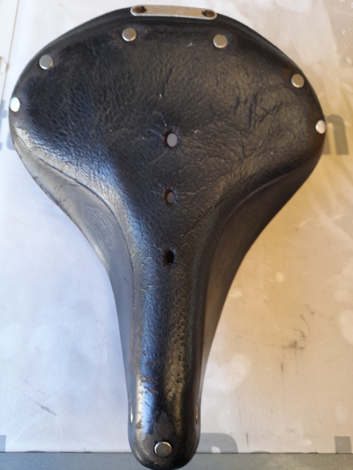 Brooks B66 fietszadel, Gebruikt, Leer, Ophalen of Verzenden, Stadsfiets