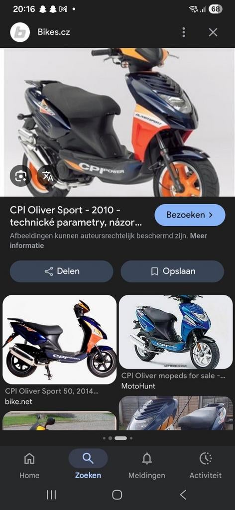 CPI Oliver Sport - Startprobleem, nieuwe cilinder, Ophalen, Gebruikt, Overige merken