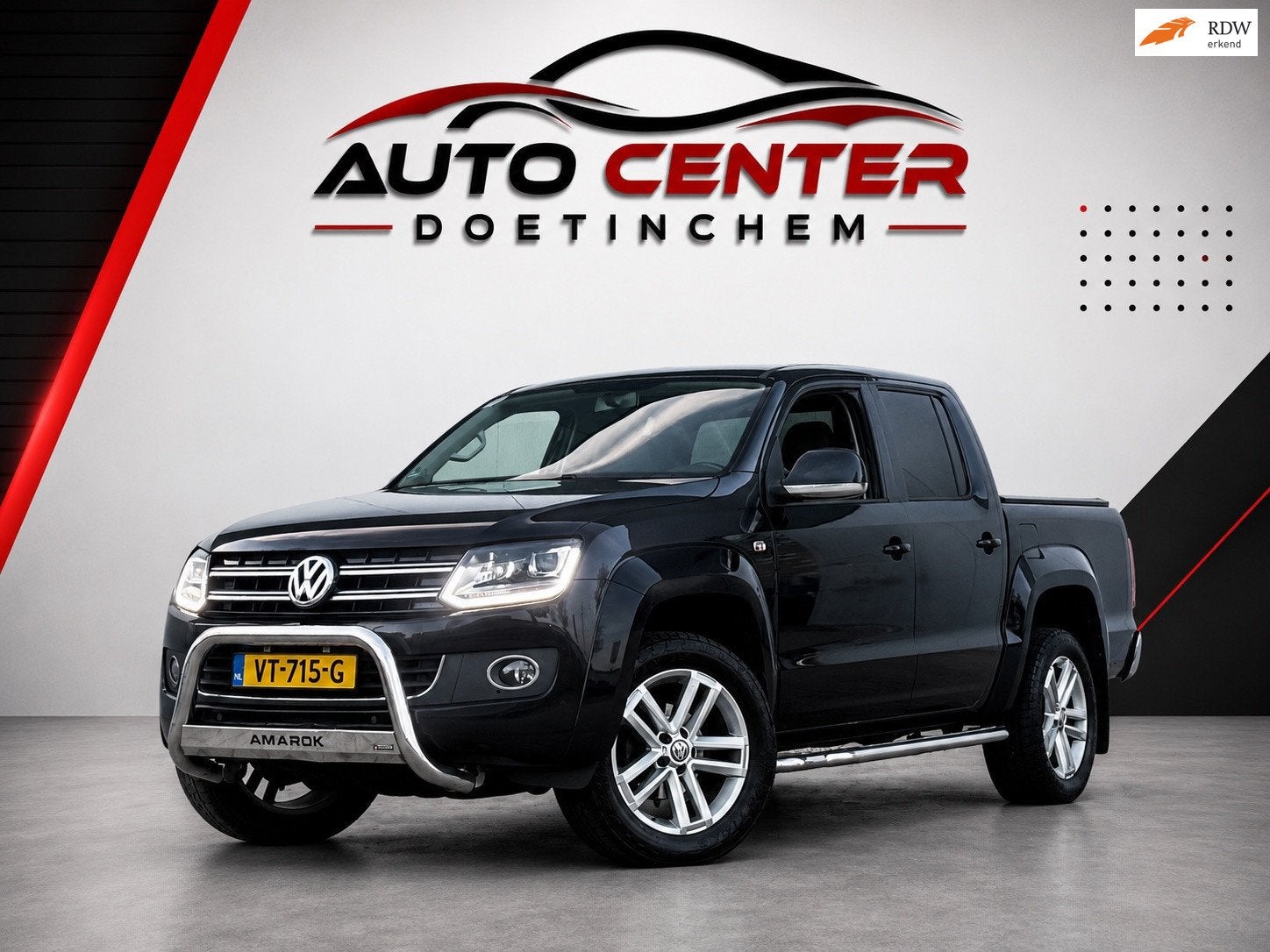 Volkswagen Amarok 2.0 TDI 4Motion Plus Highline PDC Trekhaak, Auto's, Volkswagen, Automaat, Stof, Gebruikt, Zwart