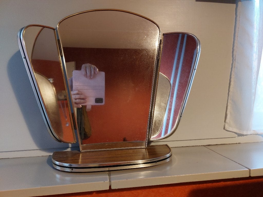 Kaptafel spiegels, jaren 60, Huis en Inrichting, Tafels | Kaptafels, Ophalen, Gebruikt, 50 tot 100 cm, Minder dan 100 cm