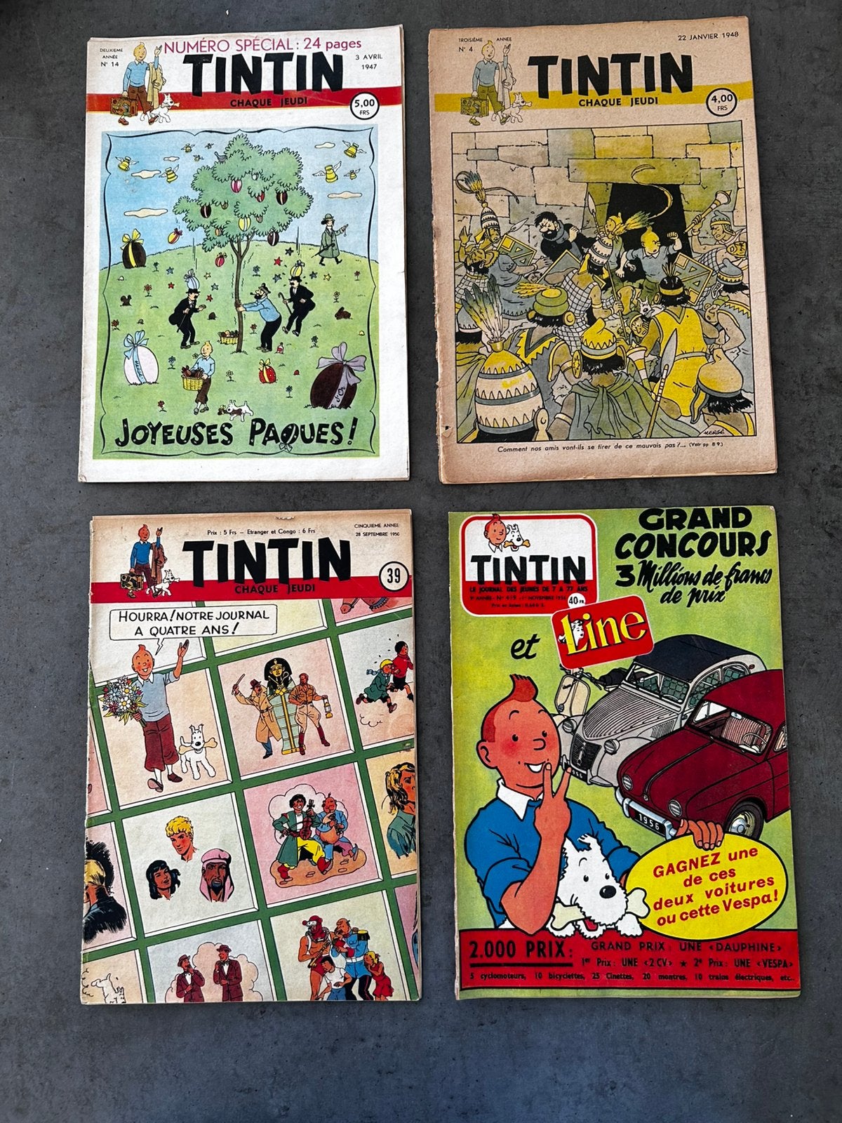 TinTin oude strips, Boeken, Stripboeken, Meerdere stripboeken, Ophalen of Verzenden, Gelezen