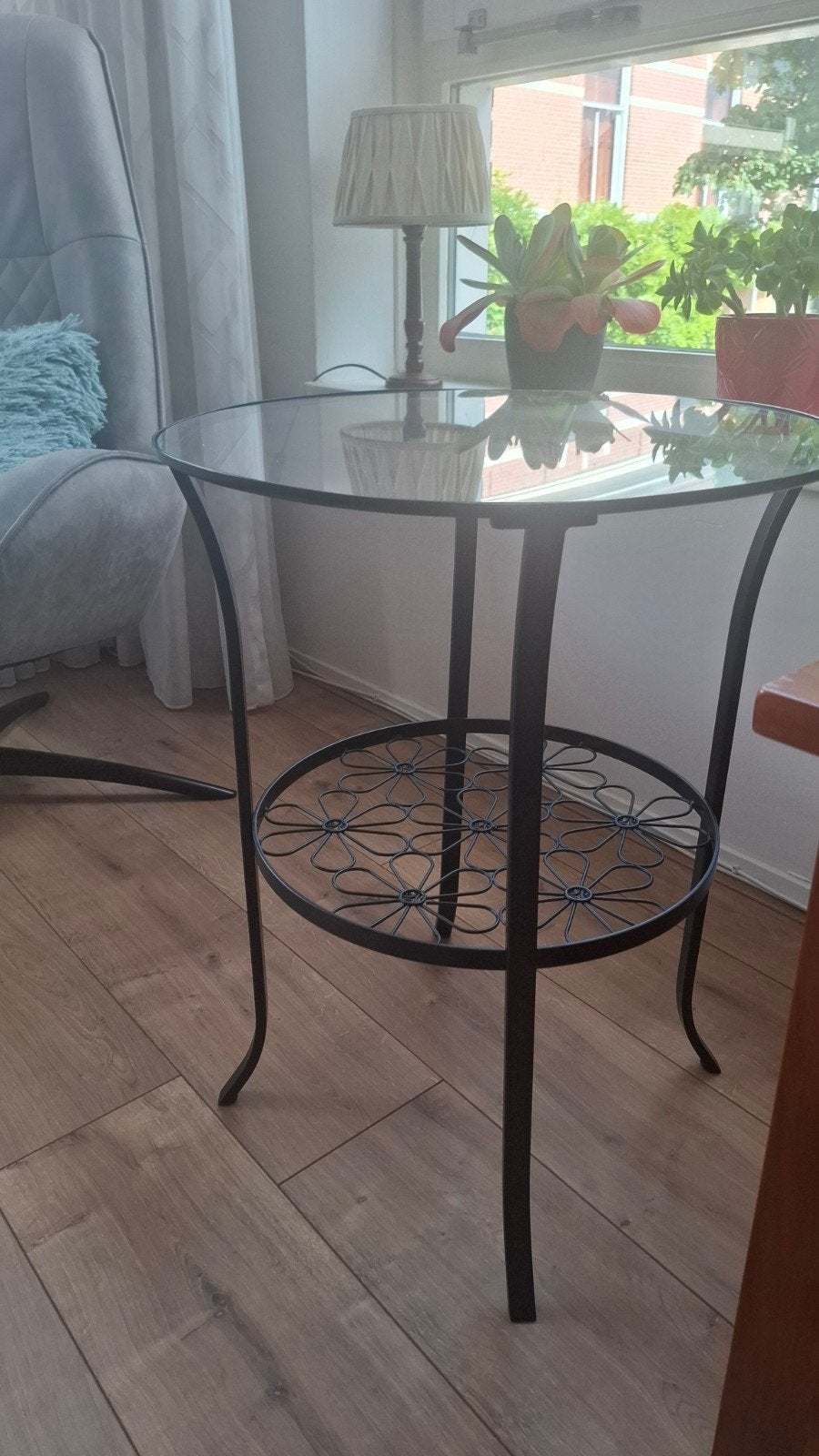 Bijzettafel, Huis en Inrichting, Tafels | Bijzettafels, Ophalen, Rond, Minder dan 55 cm, 45 tot 60 cm