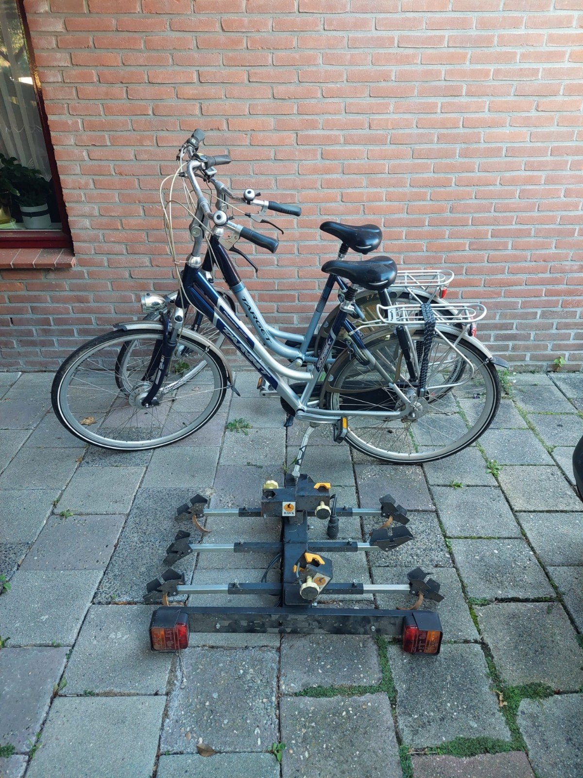2 fietsen + fietsendrager te koop, Ophalen, Gebruikt, Overige merken