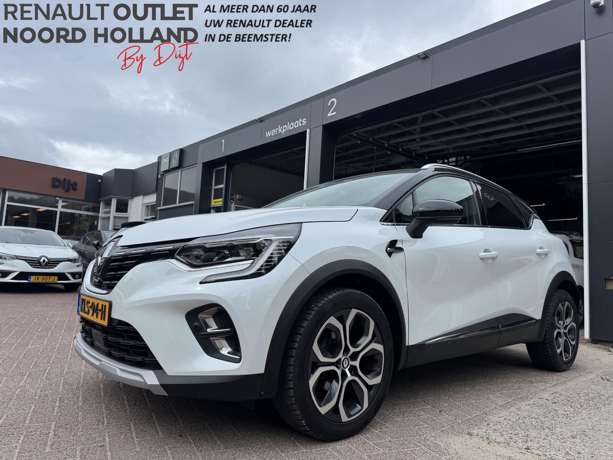 Renault Captur 1.3 TCe 140pk EDC Intens+Pack Winter!, Gebruikt, 4 cilinders, Leder en Stof, Wit