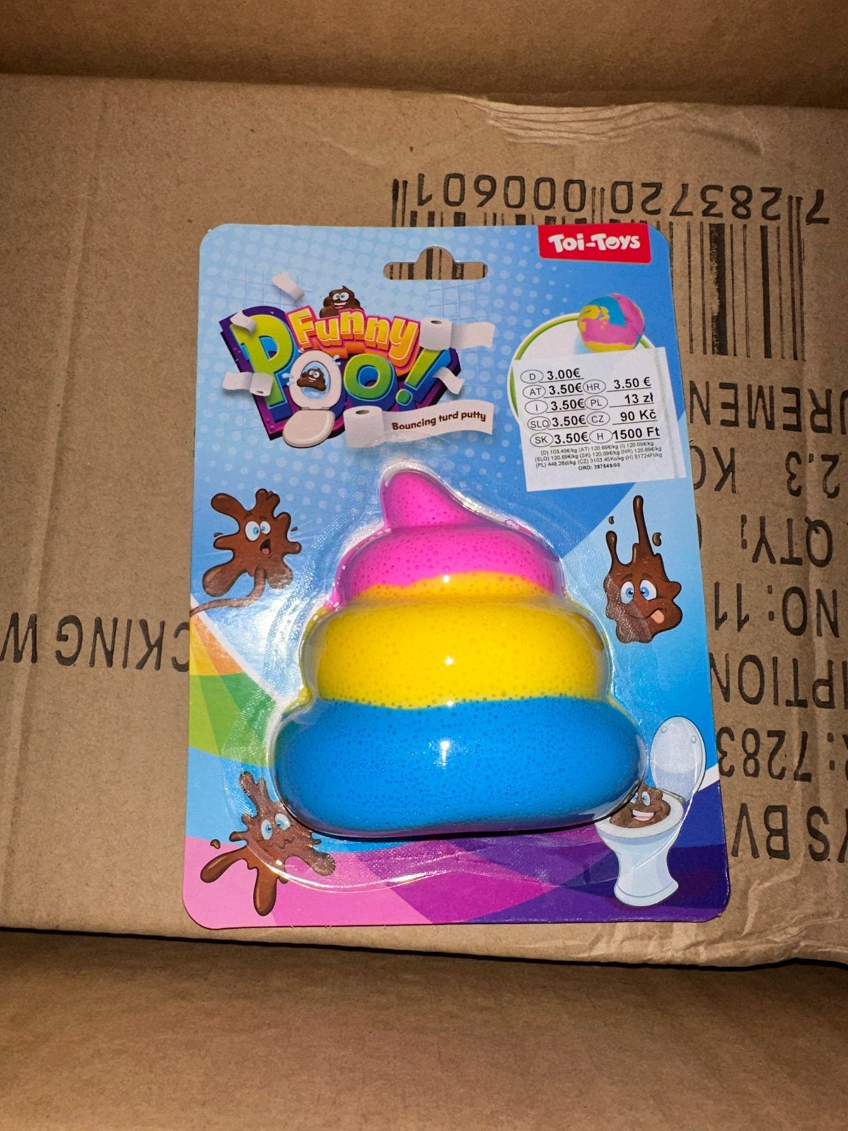 24x Funny Poo Bouncing Turd Putty - Nieuw in verpakking, Ophalen of Verzenden, Nieuw, Jongen of Meisje