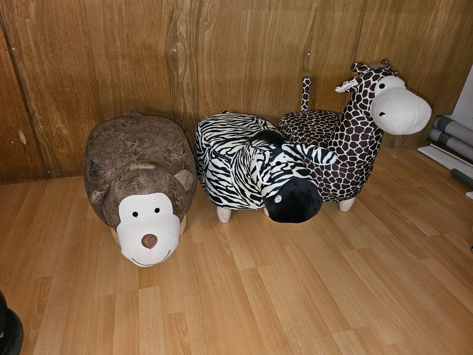 Leuke dieren poefjes: aap, zebra en giraffe, Ophalen, Minder dan 50 cm, Gebruikt, Kinderkamer, Speels, Dieren thema