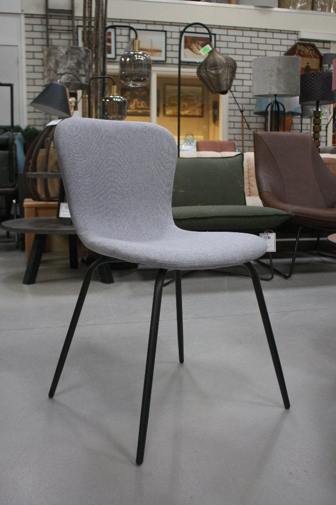 Grijze eetkamerstoelen Fenna Light & Living keukenstoel, Huis en Inrichting, Stoelen, Ophalen, Nieuw, Stof, Grijs