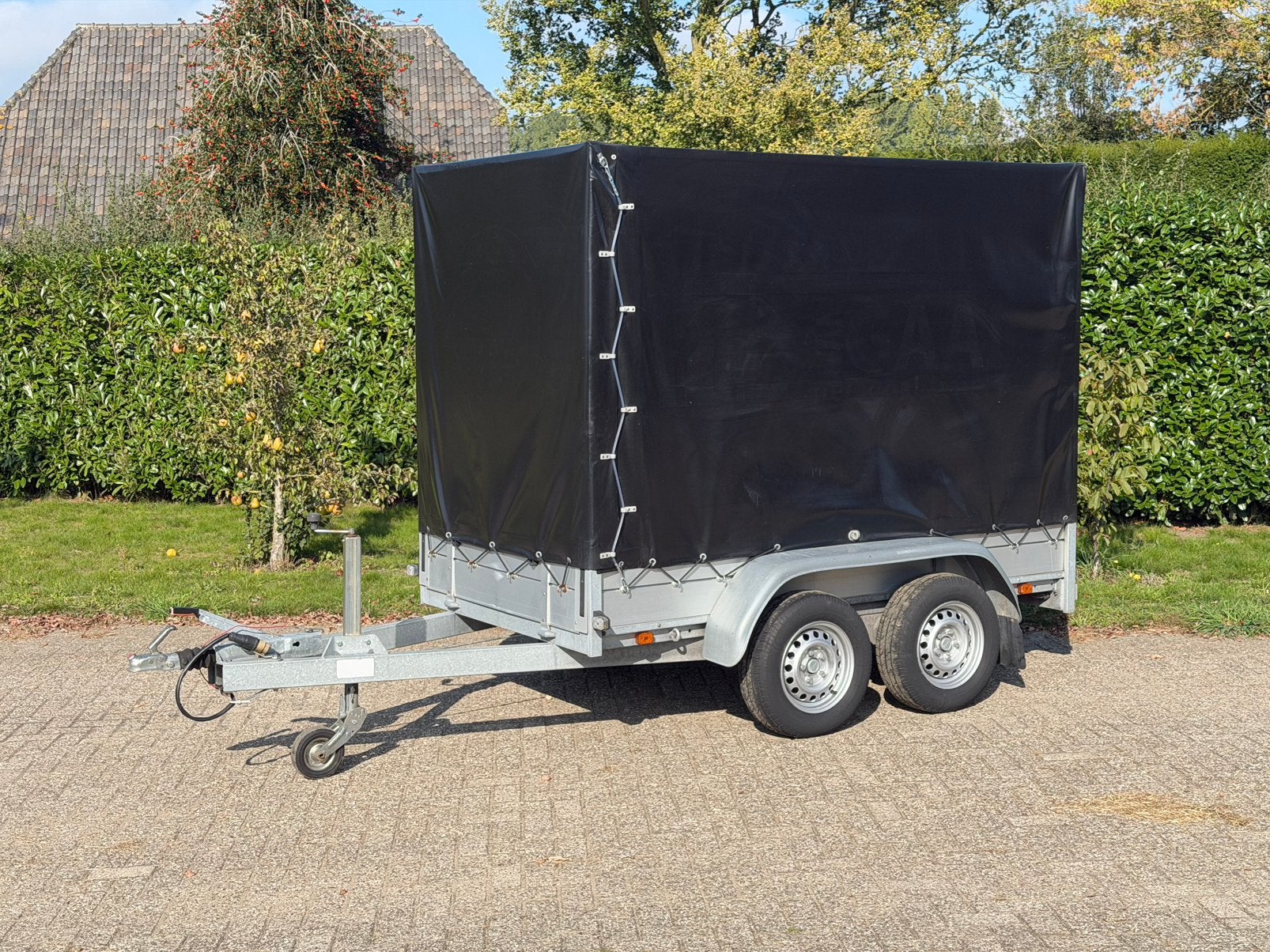 Anssems BSX 2500 kg bakwagen met zwarte huif – 251 x 130 cm, Ophalen, Zo goed als nieuw